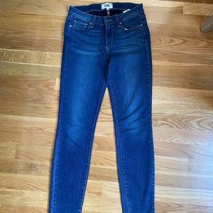 Paige Skinny Mid/Dark Wash Jeans